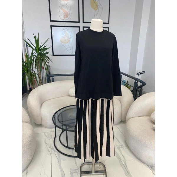 Nuss Orta kalın çizgili Tunikli Tkm