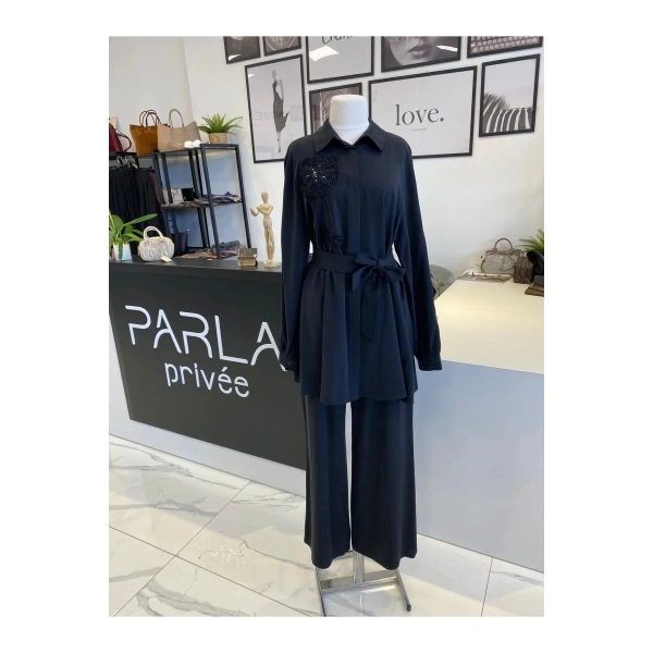 nuss taş detaylı takım