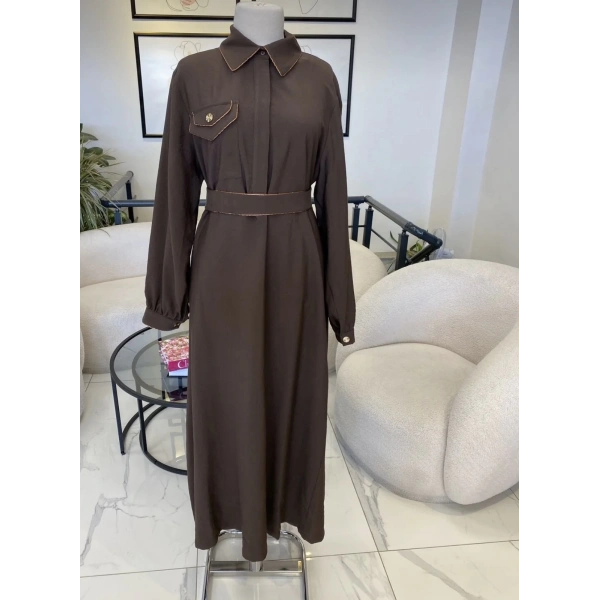 nuss tek cepli elbise