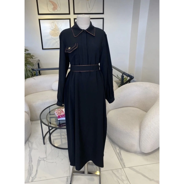 nuss tek cepli elbise