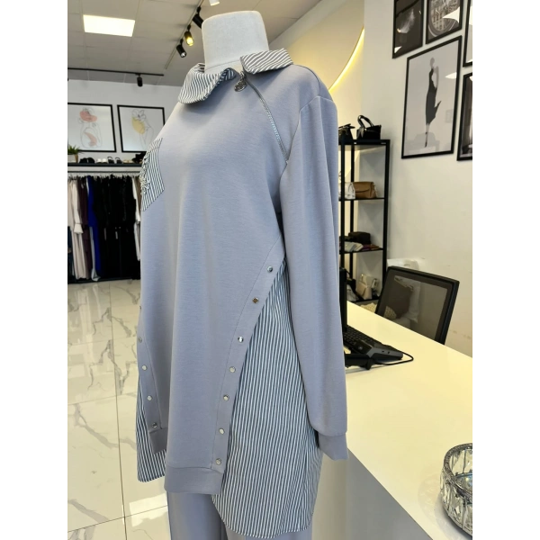 Orhan Store Gri Pantolonlu Takım