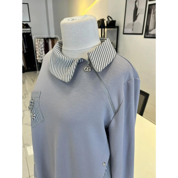 Orhan Store Gri Pantolonlu Takım