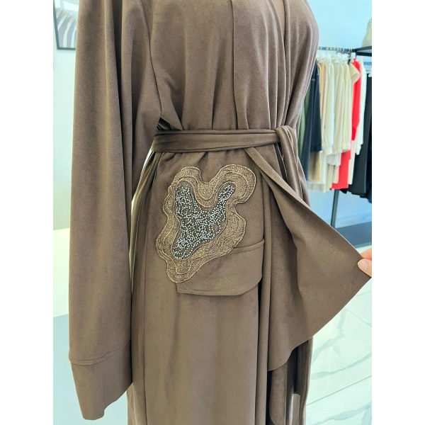 Orhan Store Nakış Detaylı Süet Kap