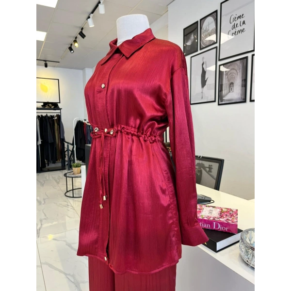 Otto Desigen Belden Büzgülü Pantolonlu Takım