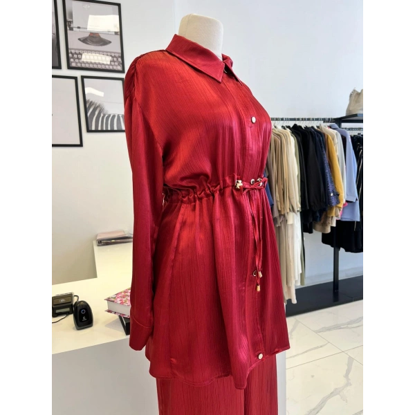 Otto Desigen Belden Büzgülü Pantolonlu Takım