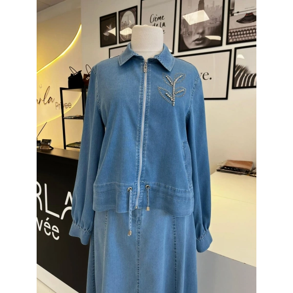OTTO DESİGEN Denim Taşlı Etekli Takım