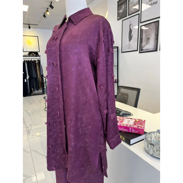 Otto Desigen Gold Düğme Detaylı Pantolonlu Takım