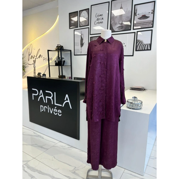 Otto Desigen Gold Düğme Detaylı Pantolonlu Takım