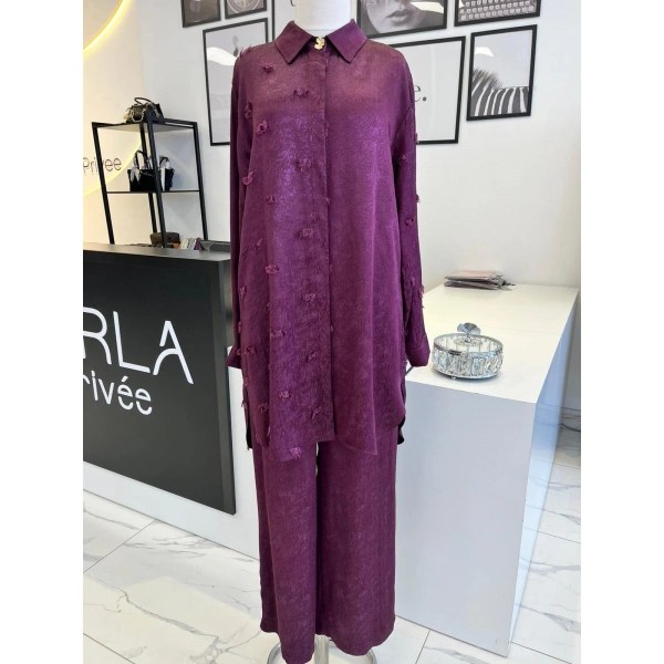 Otto Desigen Gold Düğme Detaylı Pantolonlu Takım