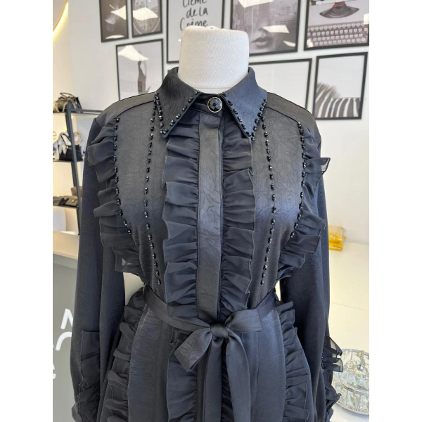 Otto Desigen İşlemeli Pantolonlu Takım