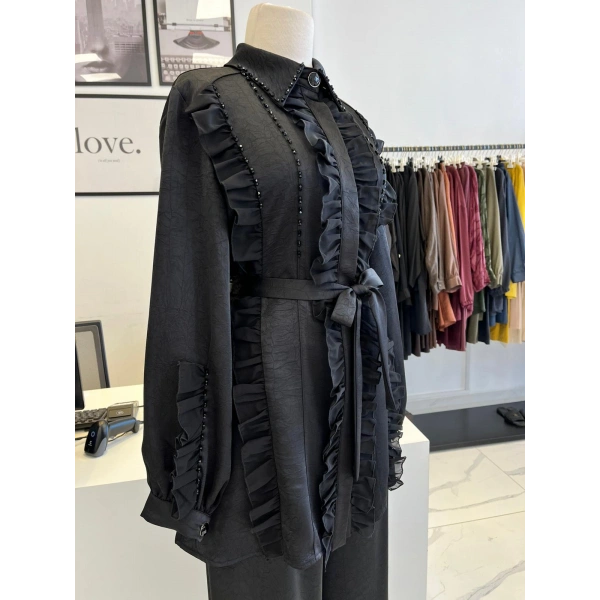 Otto Desigen İşlemeli Pantolonlu Takım
