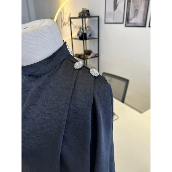 Otto Desigen Omuzdan Düğmeli Pantolonlu Tunik Takım