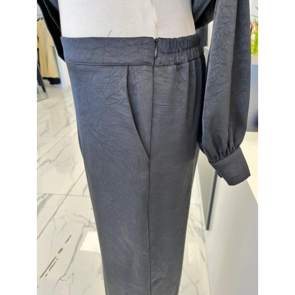 Otto Desigen Omuzdan Düğmeli Pantolonlu Tunik Takım