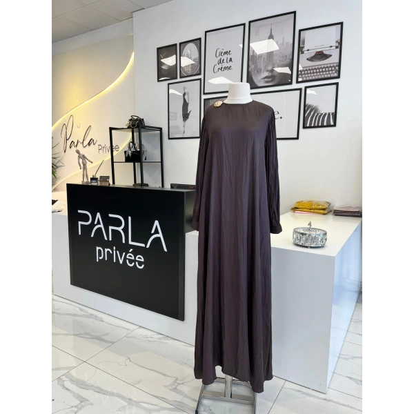Pearly Collection Broş Detaylı Elbise