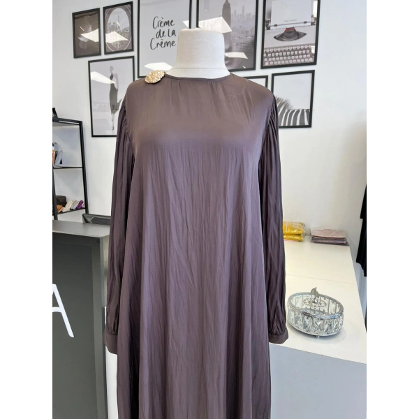 Pearly Collection Broş Detaylı Elbise