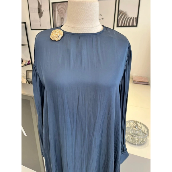 Pearly Collection Broş Detaylı Elbise