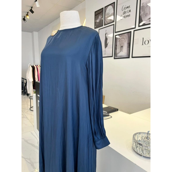 Pearly Collection Broş Detaylı Elbise