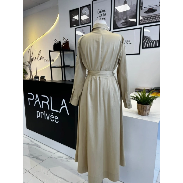 PEARLY Collection Nakışlı Poplin Elbise