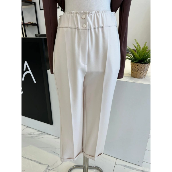 Sentez Beli Lastikli Pantolon