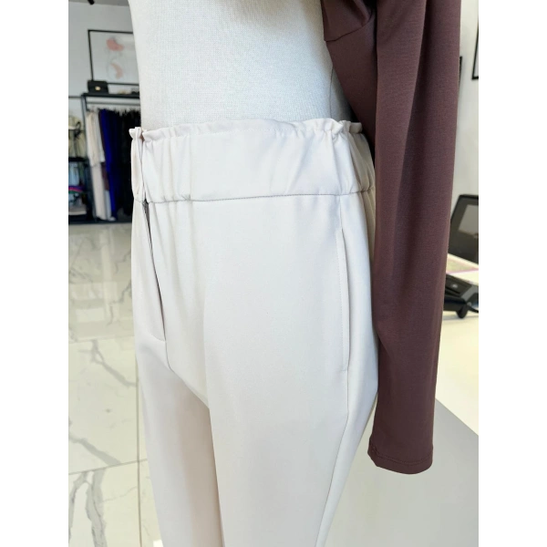 Sentez Beli Lastikli Pantolon