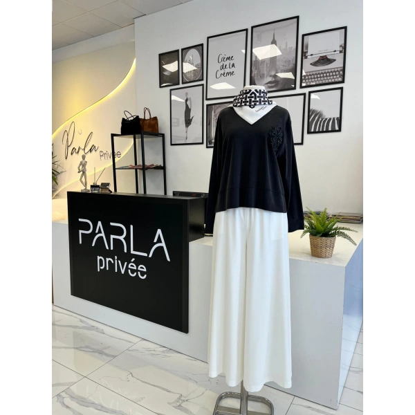 Sentez Logas Geniş Paça Pantolon