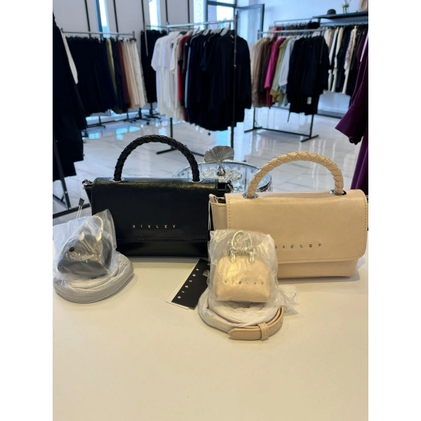 Sisley Örgü Saplı Mini El & Omuz Çantası