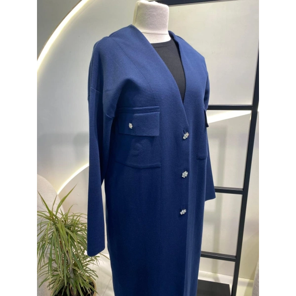 TIĞ TRİKO ÇİÇEK DÜĞMELİ