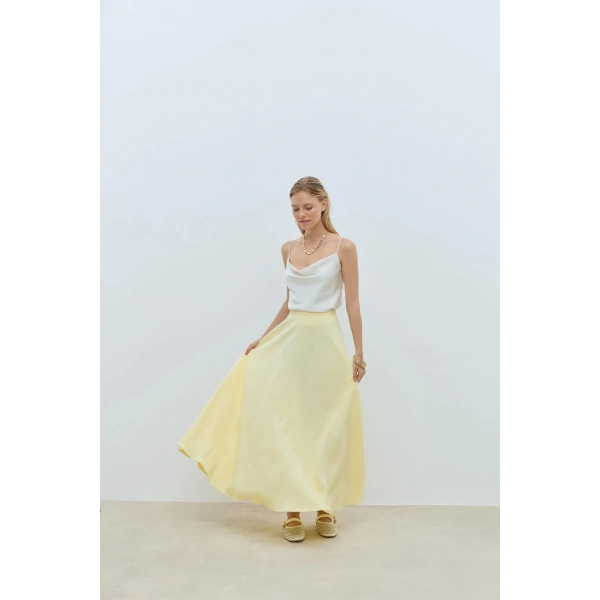 BOOD Volanlı Tencel  Etek