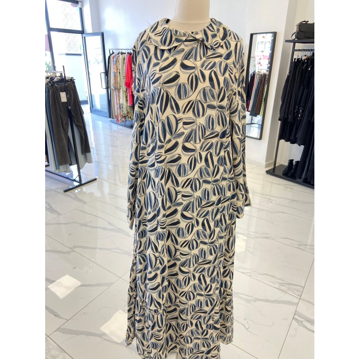 ALLDAY ROBALI KUŞAKLI BÜYÜK BEDEN ELBİSE