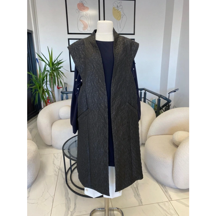 DULE BÜYÜK BEDEN KAPİTONE YELEK