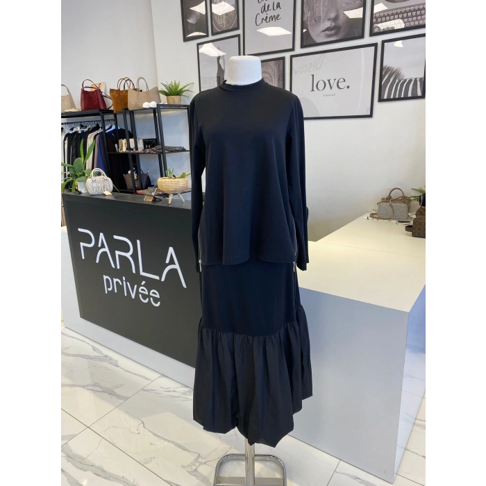 NURCAN ÇETİN BALON ETEKLİ TAKIM SİYAH