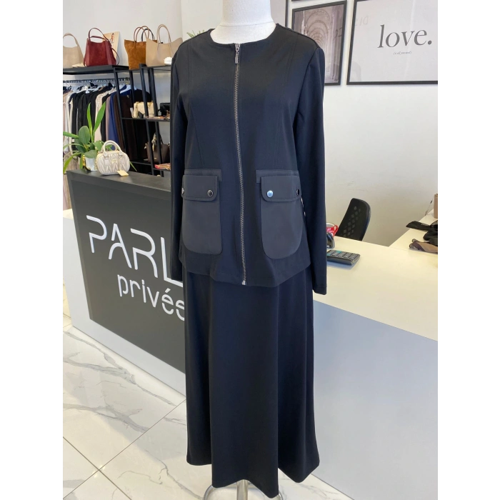 NURCAN ÇETİN CEKET TAKIM SİYAH