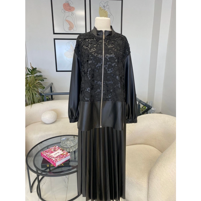 NURCAN ÇETİN DERİ İŞLEMELİ TAKIM