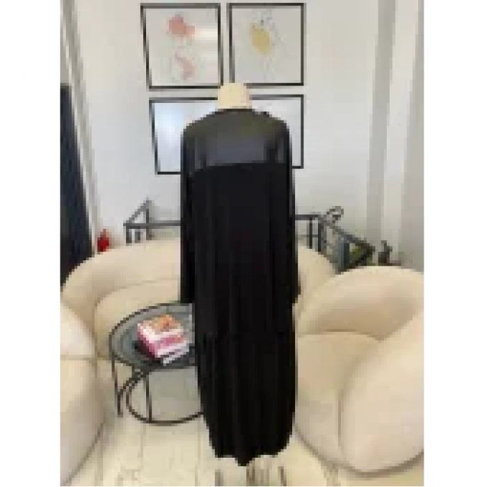 NURCAN ÇETİN DERİ PARÇALI ETEKLİ TAKIM