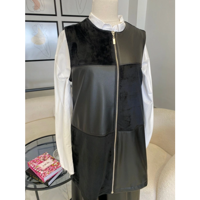 nurcan çetin deri yelekli takım