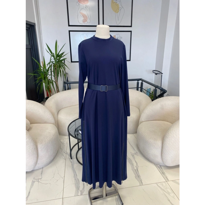 NURCAN ÇETİN FERMUAR DETAYLI ELBİSE