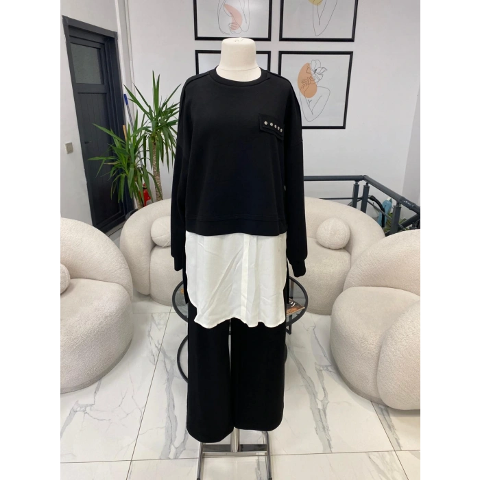 NURCAN ÇETİN GÖMLEK DETAYLI TAKIM