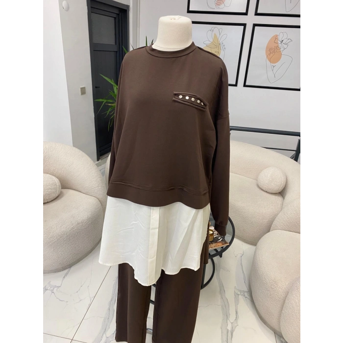 NURCAN ÇETİN GÖMLEK DETAYLI TAKIM