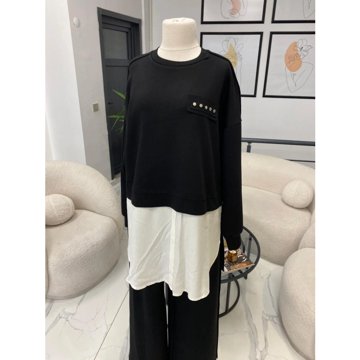 NURCAN ÇETİN GÖMLEK DETAYLI TAKIM