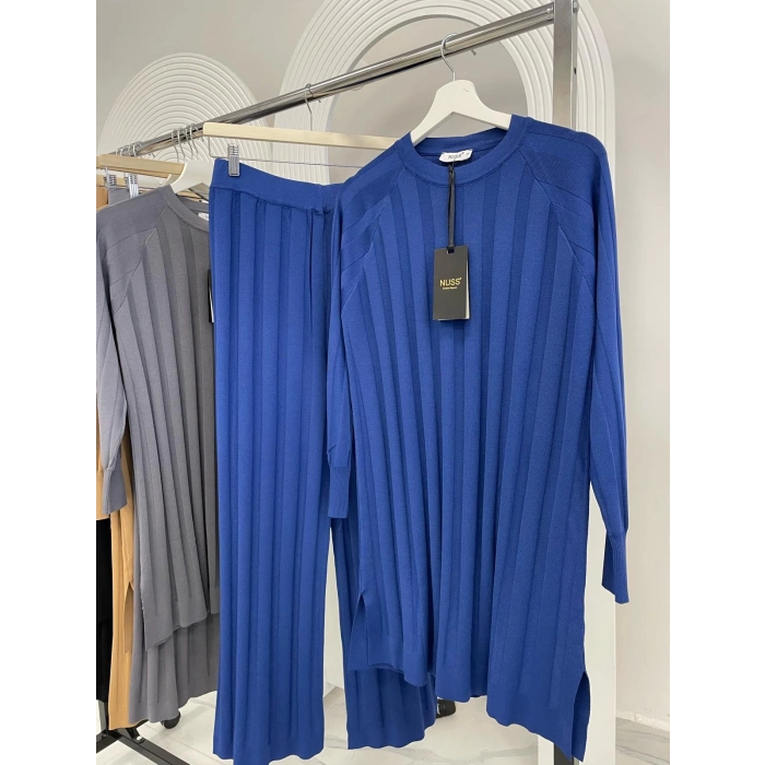 NUSS ÇİZGİ DOKULU PANTOLON TUNİK TAKIM