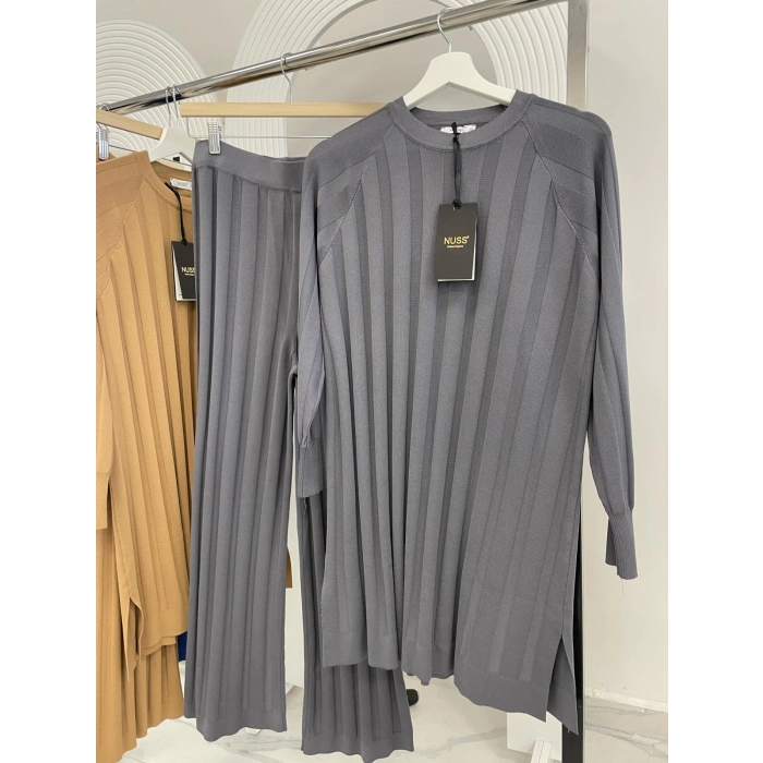 NUSS ÇİZGİ DOKULU PANTOLON TUNİK TAKIM