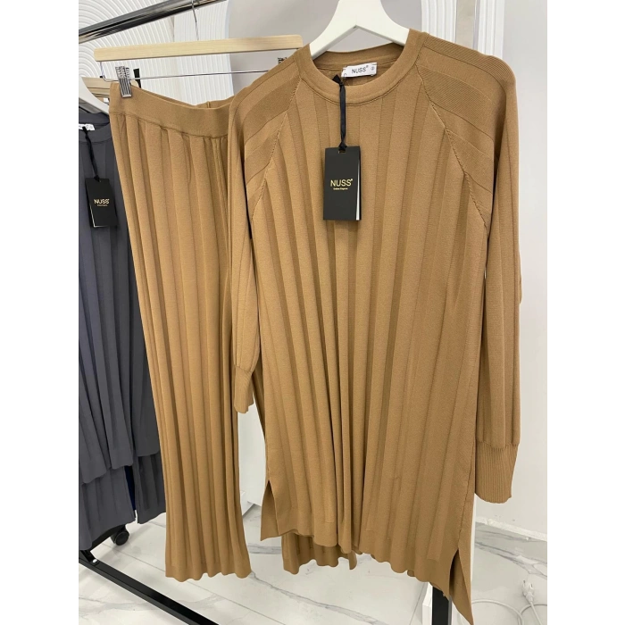 NUSS ÇİZGİ DOKULU PANTOLON TUNİK TAKIM