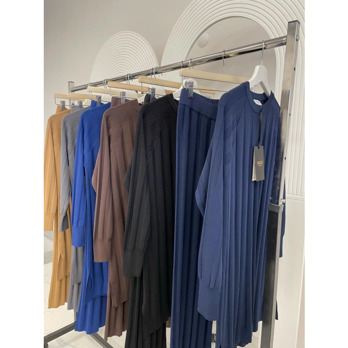 NUSS ÇİZGİ DOKULU PANTOLON TUNİK TAKIM