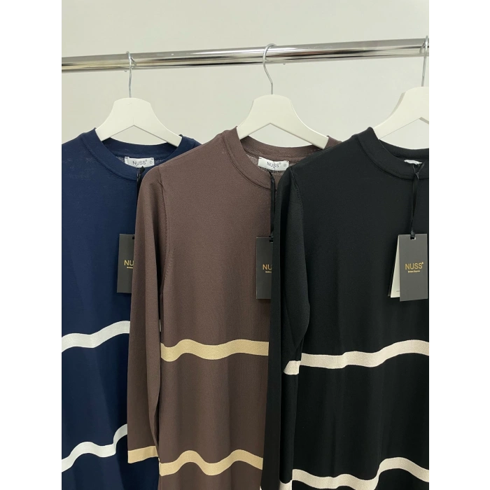 Nuss Çizgili Elbise