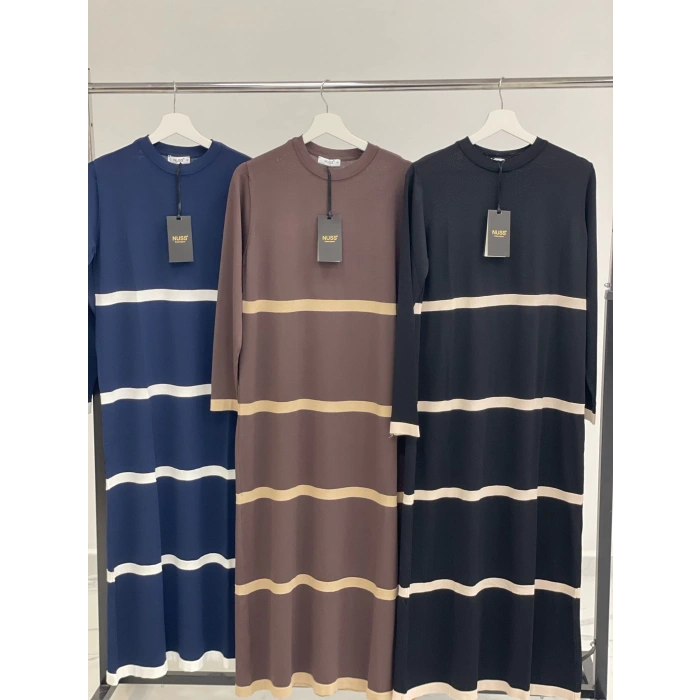 Nuss Çizgili Elbise