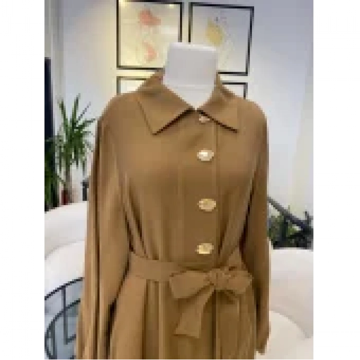 Nuss düğme detaylı elbise