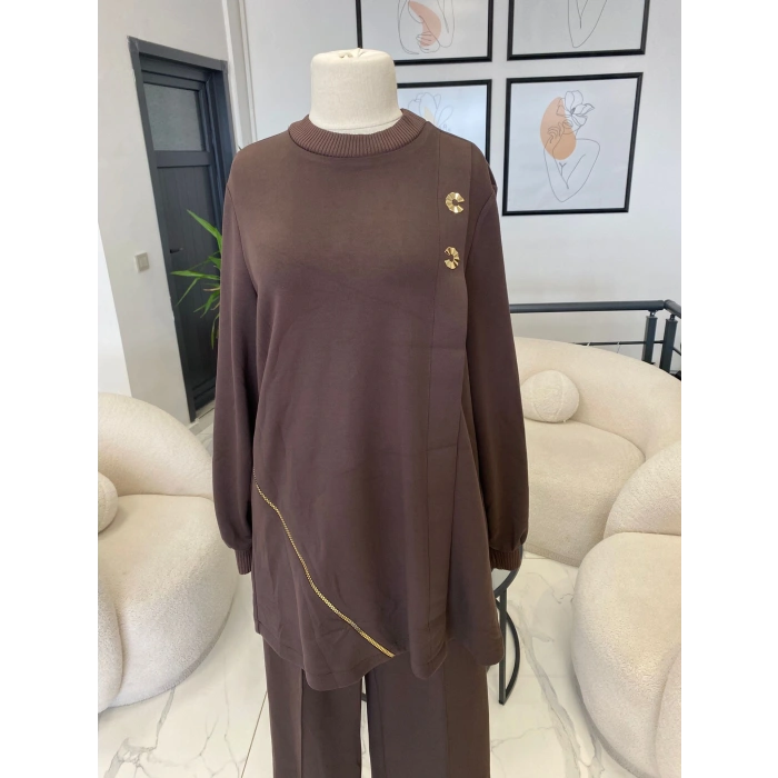 NUSS FERMUAR DETAYLI İKİLİ TAKIM