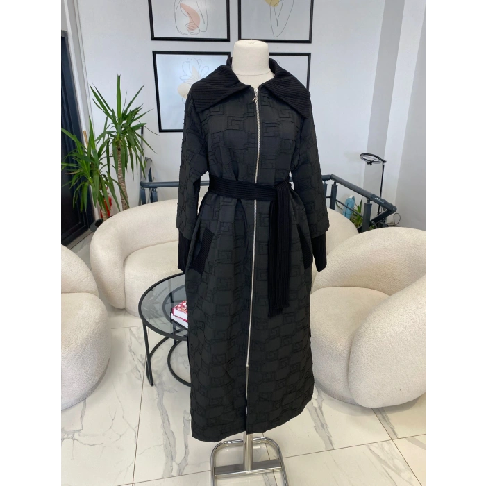 NUSS JAKARLI UZUN PARDESÜ SİYAH