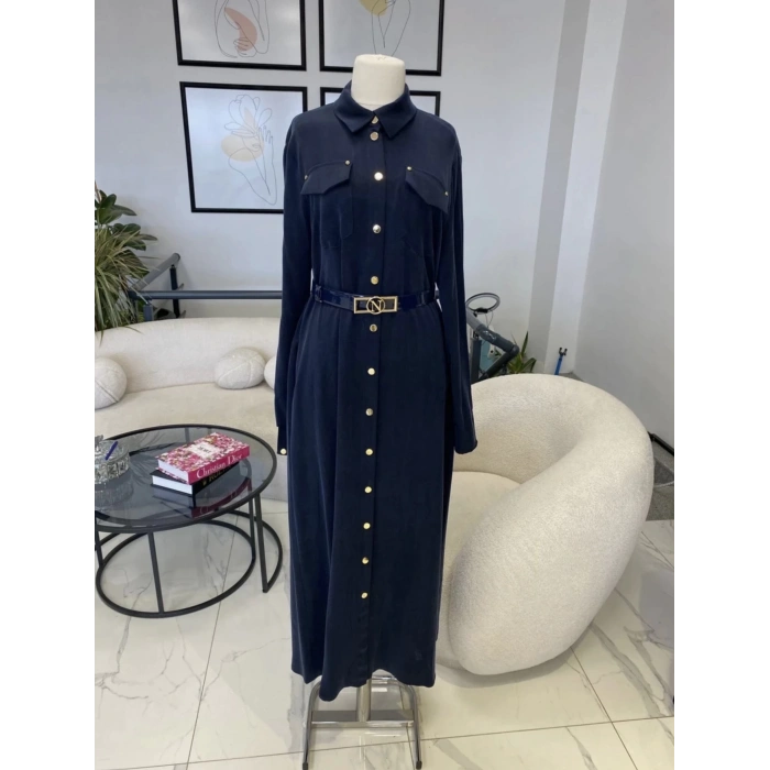 Nuss kemer detaylı elbise