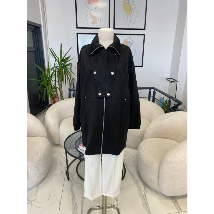 NUSS KISA SÜET KAP SİYAH